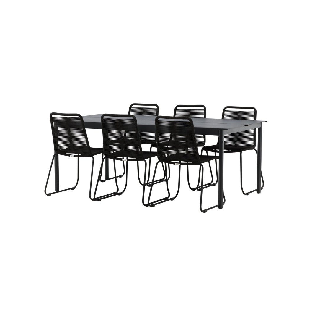 Modena Spisebord 200*100cm + Lindos stol Venture Design Spisegruppe