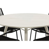 Lina Spisebord Rund 120 cm + Lindos Lenestol Venture Design Spisegruppe