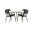 Lina Spisebord Rund 120 cm + Lindos Lenestol Venture Design Spisegruppe
