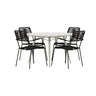 Lina Spisebord Rund 120 cm + Lindos Lenestol Venture Design Spisegruppe