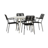 Lina Spisebord Rund 120 cm + Lindos Lenestol Venture Design Spisegruppe