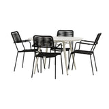 Lina Spisebord Rund 120 cm + Lindos Lenestol Venture Design Spisegruppe