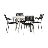 Lina Spisebord Rund 120 cm + Lindos Lenestol Venture Design Spisegruppe