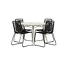 Lina spisebord Rund 120 cm + Lindos Venture Design Spisegruppe