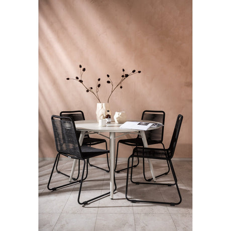 Lina spisebord Rund 120 cm + Lindos Venture Design Spisegruppe