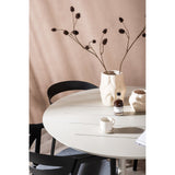 Lina Spisebord Rundt 120 cm + Spalte spisestoler inkl. Puter Venture Design Spisegruppe