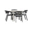 Lina Spisebord Rundt 120 cm + Spalte spisestoler inkl. Puter Venture Design Spisegruppe