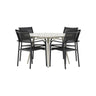 Lina Spisebord Rund 120 cm + Santorini Armstol Venture Design Spisegruppe