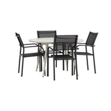 Lina Spisebord Rund 120 cm + Santorini Armstol Venture Design Spisegruppe