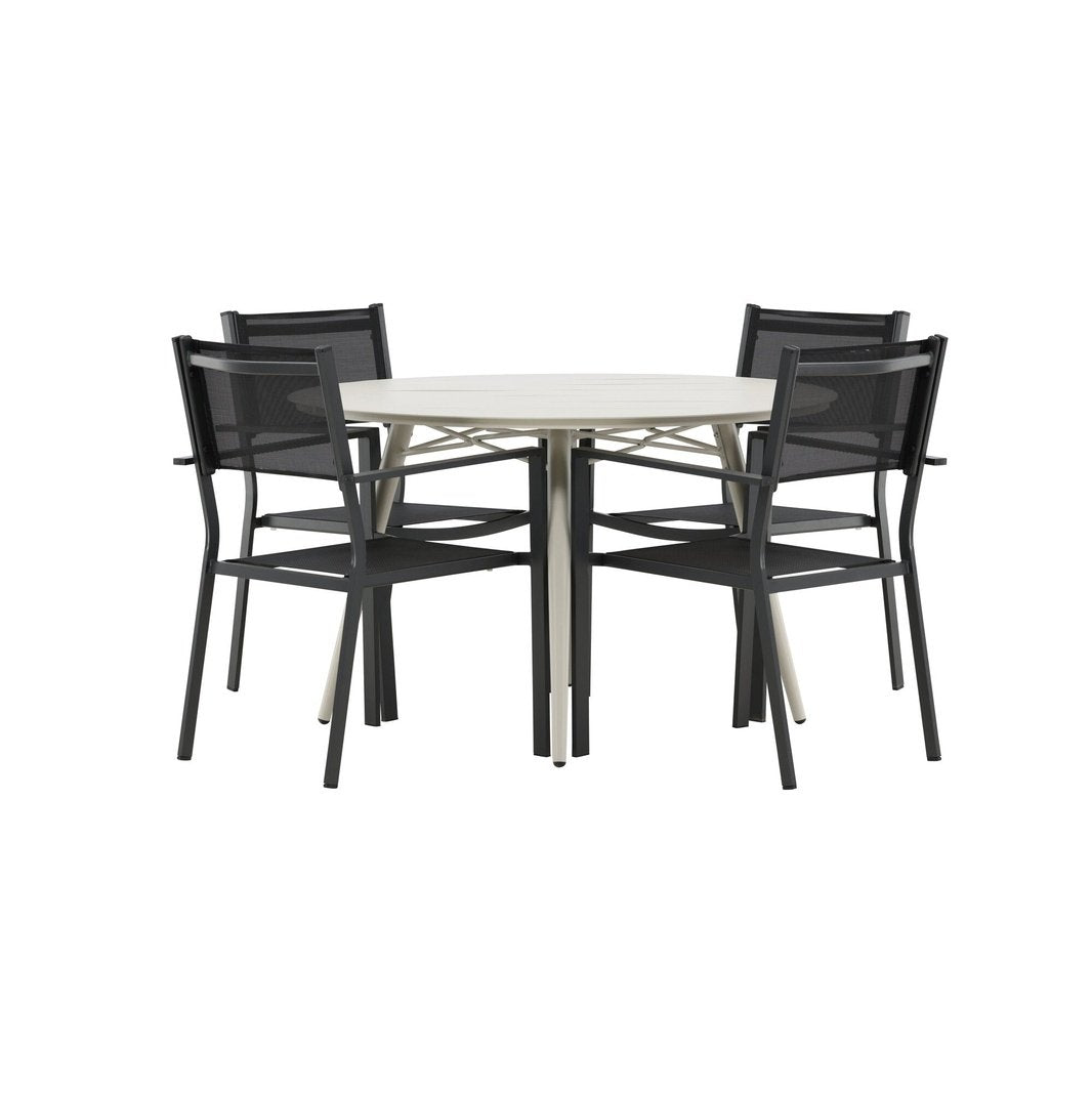 Lina spisebord Rundt120 cm + Copacabana Venture Design Spisegruppe
