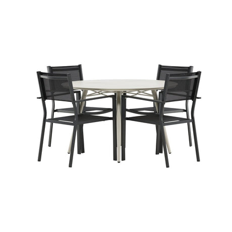 Lina spisebord Rundt120 cm + Copacabana Venture Design Spisegruppe