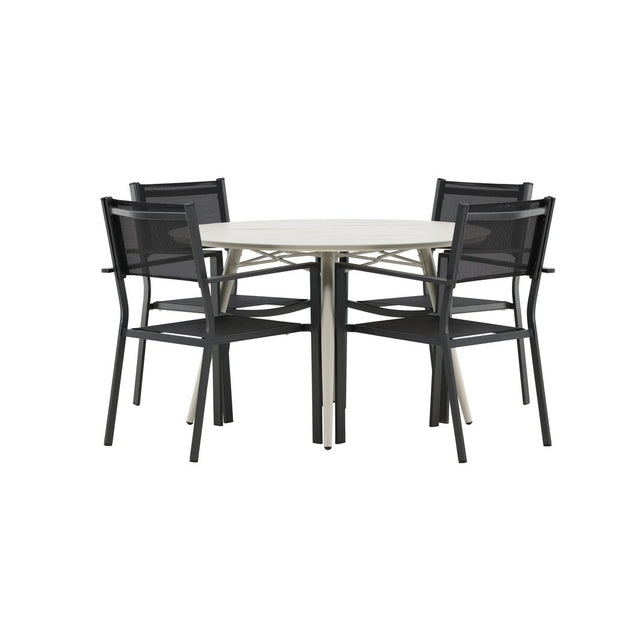 Lina spisebord Rundt120 cm + Copacabana Venture Design Spisegruppe