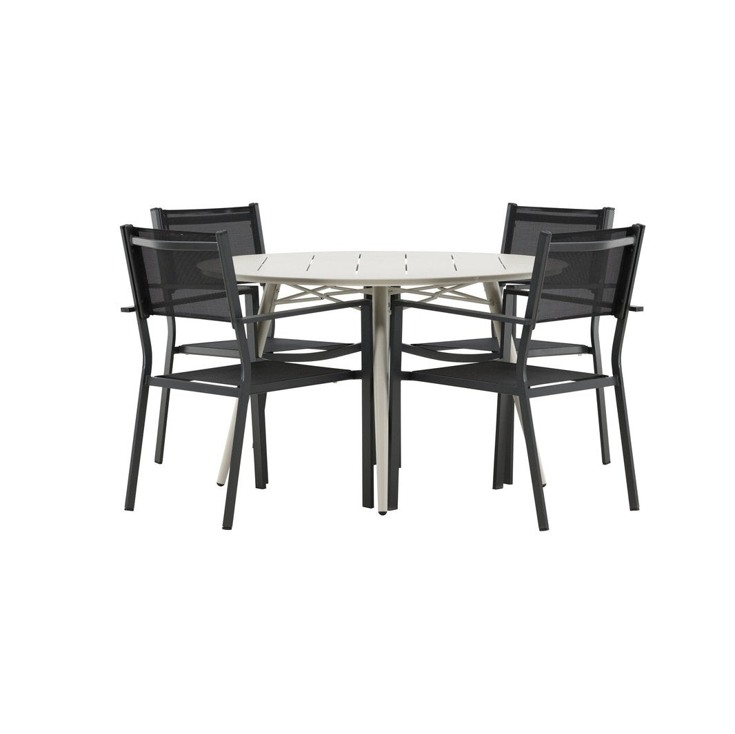 Lina spisebord Rundt120 cm + Copacabana Venture Design Spisegruppe