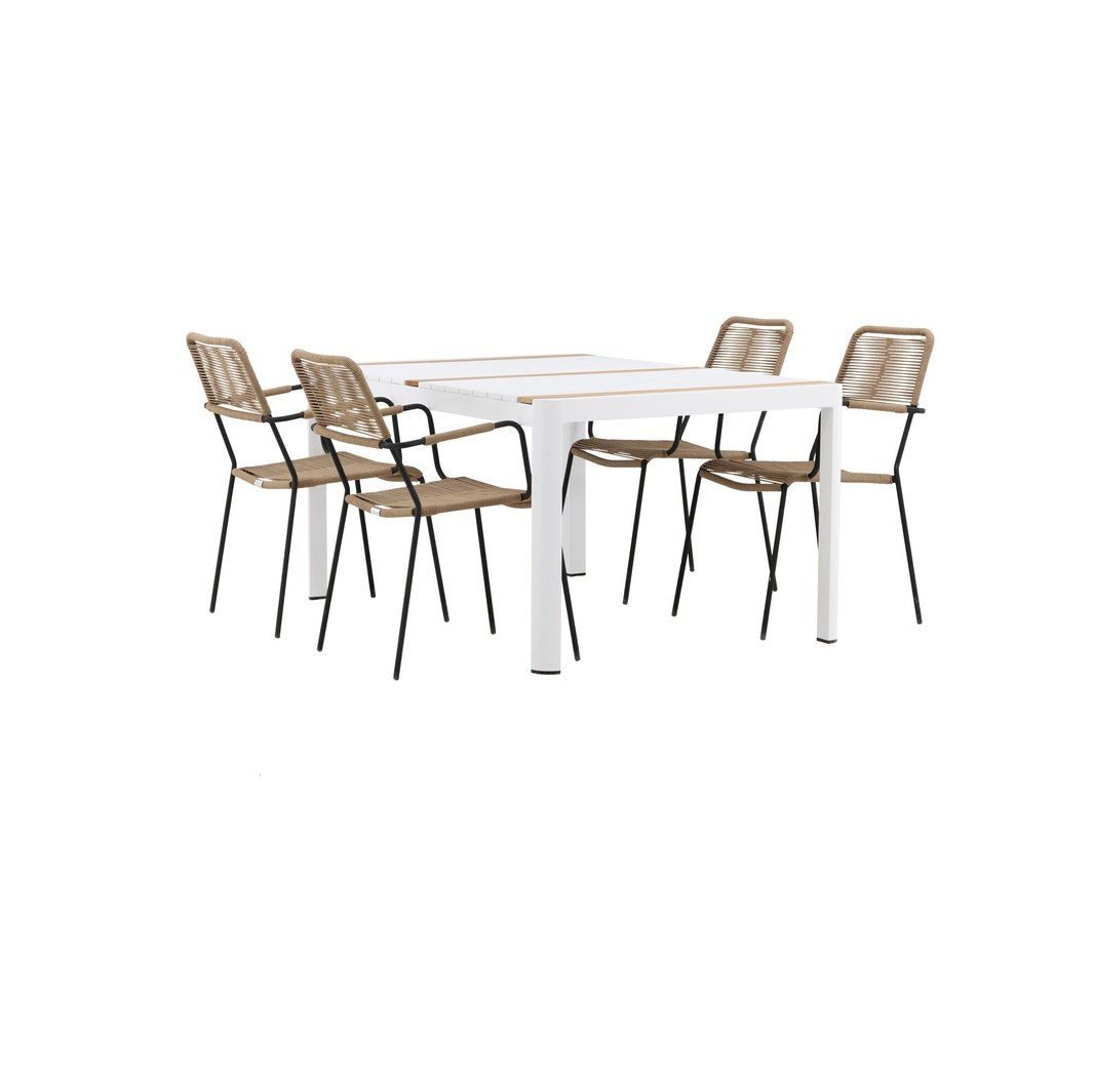 Togo Spisebord 150*100 + Lindos Lenestol Venture Design Spisegruppe