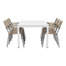 Togo Spisebord 200*100 + Lindos Lenestol Venture Design Spisegruppe