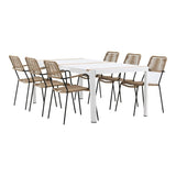 Togo Spisebord 200*100 + Lindos Lenestol Venture Design Spisegruppe