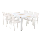 Togo Spisebord 200*100 + Santorini Armstol Venture Design Spisegruppe