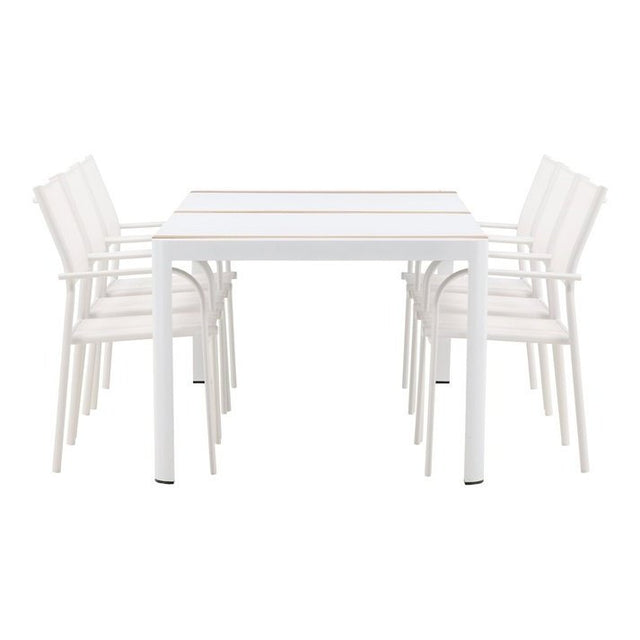 Togo Spisebord 200*100 + Santorini Armstol Venture Design Spisegruppe