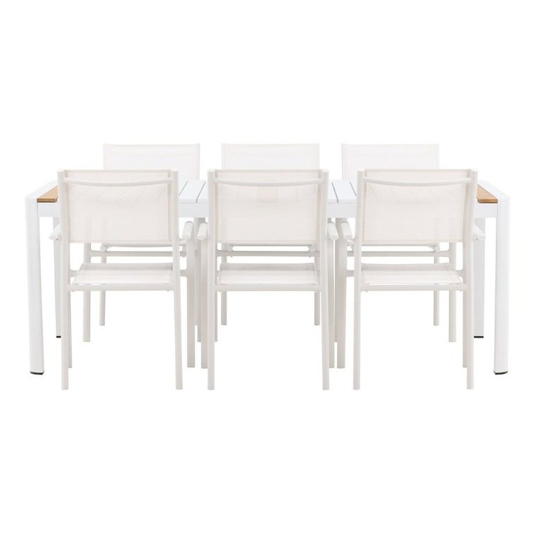 Togo Spisebord 200*100 + Santorini Armstol Venture Design Spisegruppe