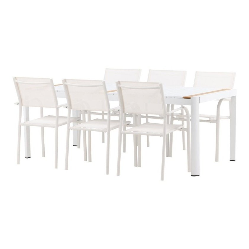 Togo Spisebord 200*100 + Santorini Armstol Venture Design Spisegruppe