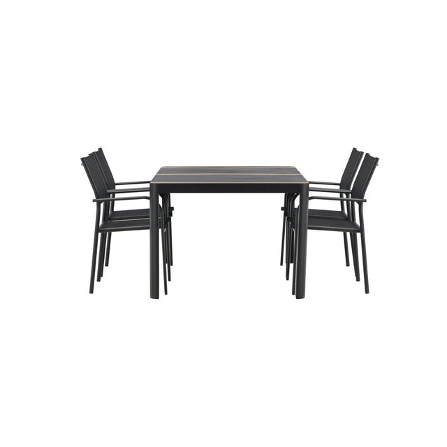 Togo Spisebord 150*100 + Santorini Armstol Venture Design Spisegruppe