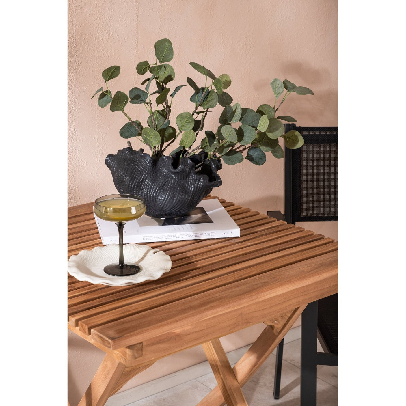 Ghana foldbart bord 70*70cm + Copacabana stol / Venture Design Spisegruppe