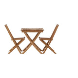 Ghana foldbart bord- 70*70cm + Kenya foldestol Venture Design Spisegruppe