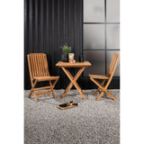Kenya foldbart bord- 70*70cm + Ghana foldestol- Venture Design Spisegruppe