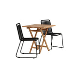 Kenya foldbart bord 70*70cm + Lindos stol Venture Design Spisegruppe