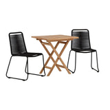 Kenya foldbart bord 70*70cm + Lindos stol Venture Design Spisegruppe