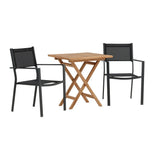 Kenya foldbart bord 70*70cm + Copacabana stol Venture Design Spisegruppe
