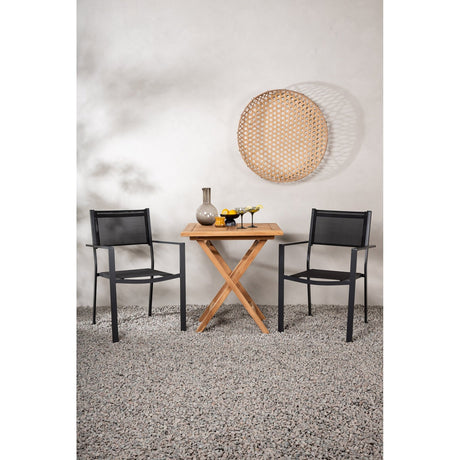 Kenya foldbart bord 70*70cm + Copacabana stol Venture Design Spisegruppe