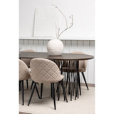 Stone oval spisebord + stingstol Venture Design Spisegruppe