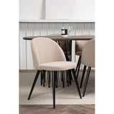 Stone oval spisebord + stingstol Venture Design Spisegruppe