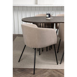 Stone ovalt spisebord + Berit stol Venture Design Spisegruppe