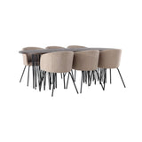 Stone ovalt spisebord + Berit stol Venture Design Spisegruppe