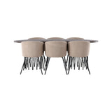 Stone ovalt spisebord + Berit stol Venture Design Spisegruppe
