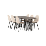 Stone ovalt spisebord + Polar spisestoler Venture Design Spisegruppe