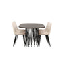 Stone ovalt spisebord + Polar spisestoler Venture Design Spisegruppe