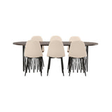 Stone ovalt spisebord + Polar spisestoler Venture Design Spisegruppe
