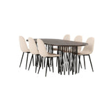 Stone ovalt spisebord + Polar spisestoler Venture Design Spisegruppe