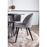 Stone rundt spisebord + Velvet spisestoler Venture Design Spisegruppe