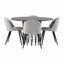 Stone rundt spisebord + Velvet spisestoler Venture Design Spisegruppe