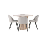 Olivia spisebord+ Velvetspisestoler-Light/ Venture Design Spisegruppe