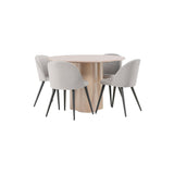 Olivia spisebord+ Velvetspisestoler-Light/ Venture Design Spisegruppe