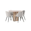 Olivia spisebord+ Velvetspisestoler-Light/ Venture Design Spisegruppe