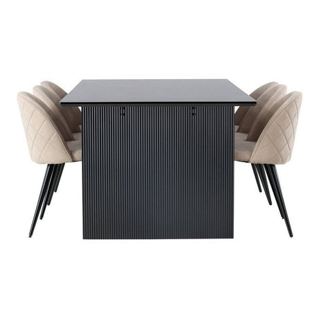 Vail spisebord + Velvet stol Venture Design Spisegruppe