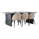 Vail spisebord + Velvet stol Venture Design Spisegruppe
