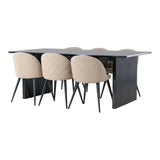 Vail spisebord + Velvet stol Venture Design Spisegruppe