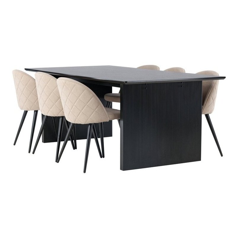 Vail spisebord + Velvet stol Venture Design Spisegruppe